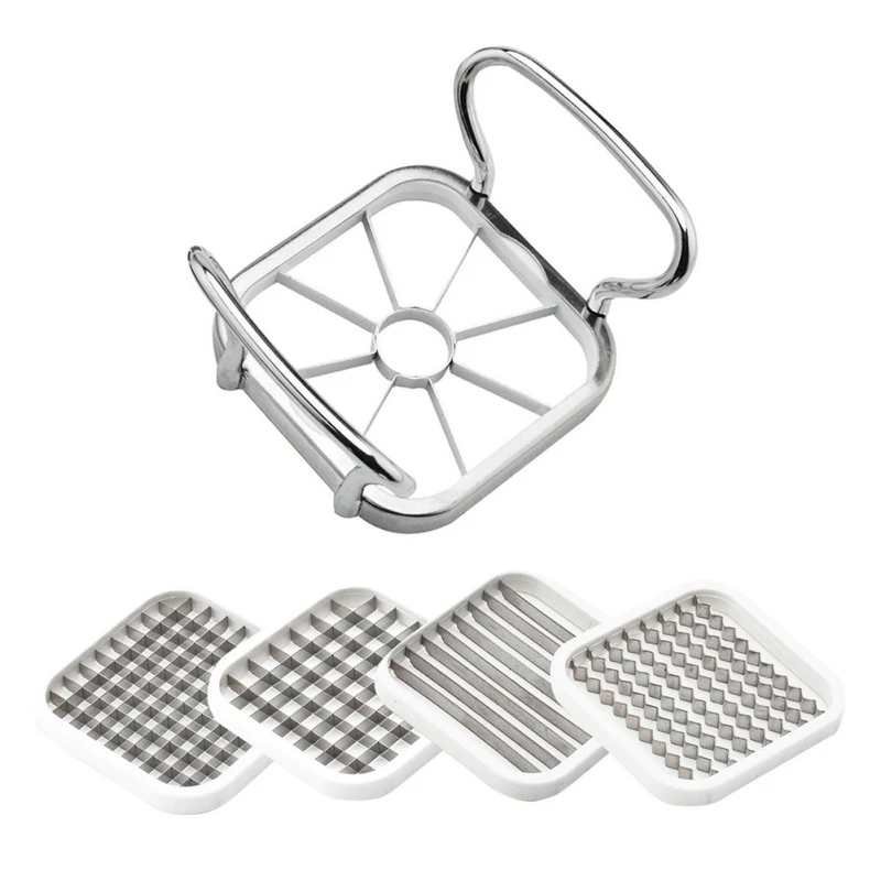 

5 in 1 Kitchen Gadgets Stainless Steel Vegetable Fruit Cutter Assistant Shredders Potato Chips Apple Pear Slicer Potato Cutter