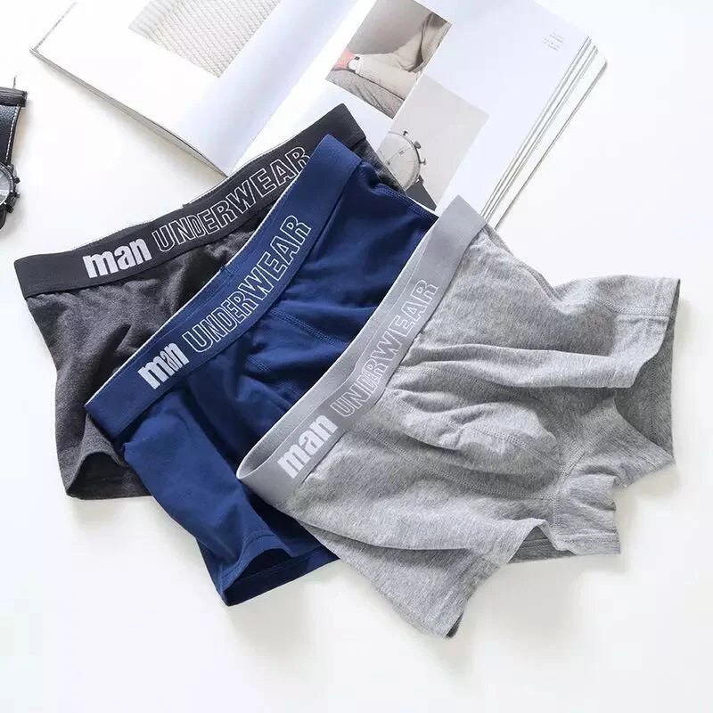 

3Pcs/Lot High Quality Cotton Boxer Underpants Male Lycra Fabric Shorts Boxers Breathable Comfortable Underwear Drop Shipping