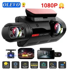 Olavo carro dvr fhd gravador de vídeo traço cam escondido gravador duplo dashcam 1080p gravador de visão noturna estacionamento g-sensor traço câmera