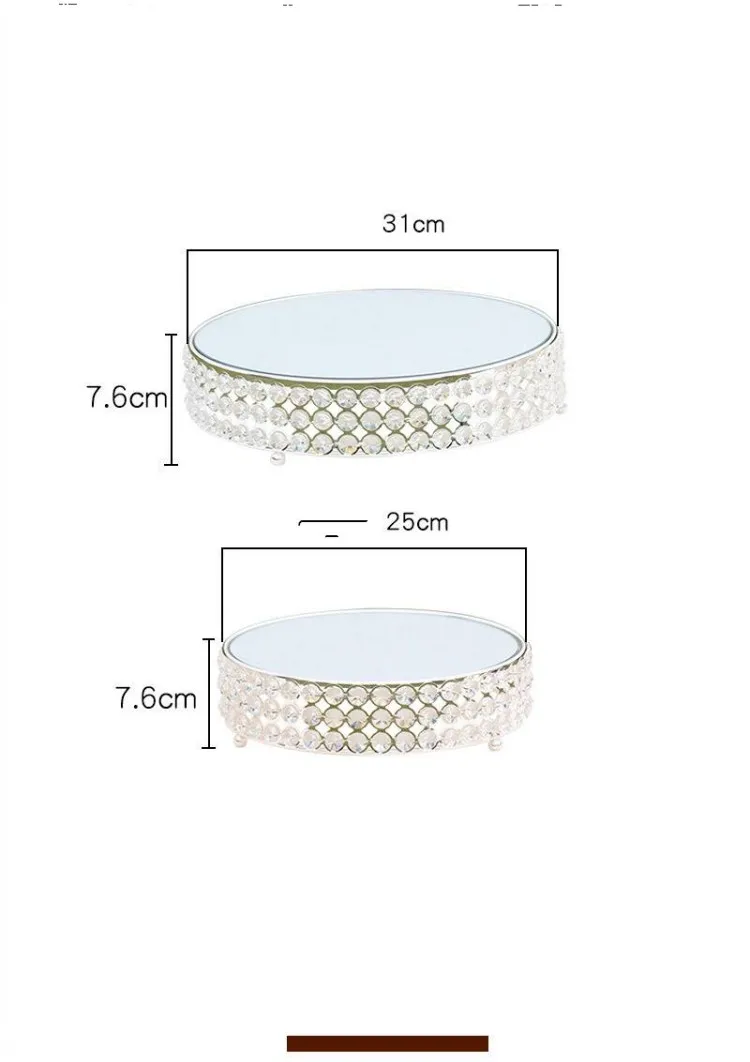 Европейский стиль диаметр 30 см зеркальная Хрустальная подставка для торта Свадебная вечеринка день рождения стол центральный события вечерние украшения
