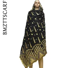 Хороший африканский Для женщин шарфы высокого качества хлопковый шарф sorf хлопок мусульманин Для женщин шарф для шали BM575