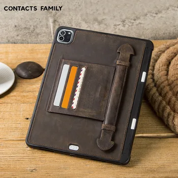 

The Application of iPad Pro11 Protective Case Leather Belt Pen Slot Apple 2020 New Style Holder Multi-functional IPAD Leather Sh