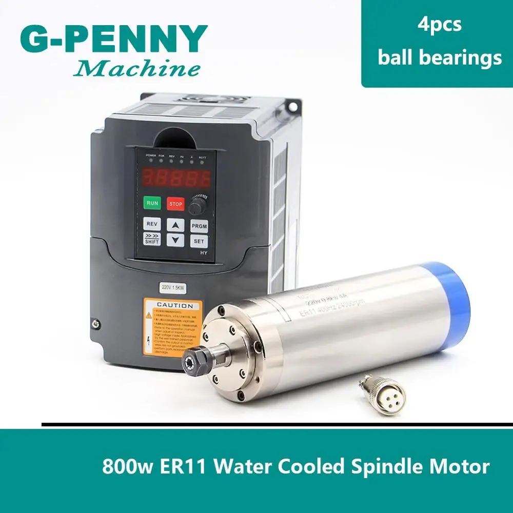 G-PENNY 800 Вт ER11 ЧПУ Водяное охлаждение шпинделя МОТОР деревянный Рабочий шпиндель+ 1,5 кВт инвертор/VFD Частотный драйвер контроль скорости