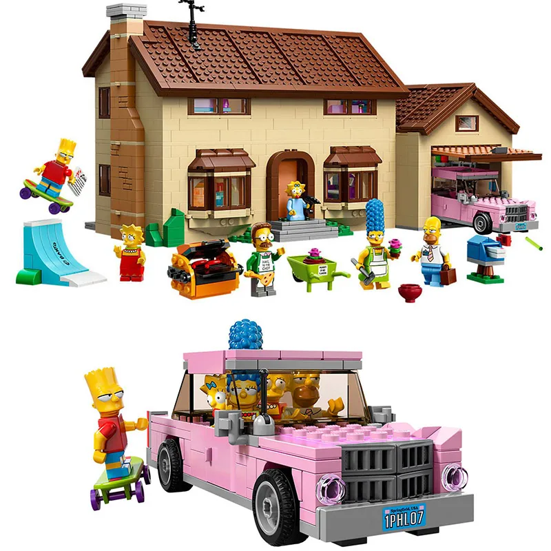 16005 мультфильм фильм KWIK-E-MART дом строительные блоки 2586 шт Кирпичи Игрушки совместимы с 71006 игрушки для детей