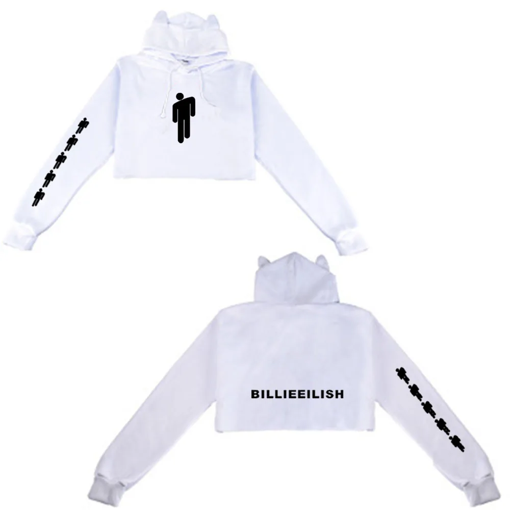 Kpop Billie Eilish Толстовка для женщин Kawaii с длинным рукавом Merch Lothse унисекс пуловеры