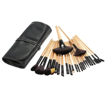

24Pcs Makeup Brush Set Essential Cosmetic Make Up Brushes Kit Powder Brush Eyeshadow Eyeliner Eyebrow Brush Pouch Bag Case