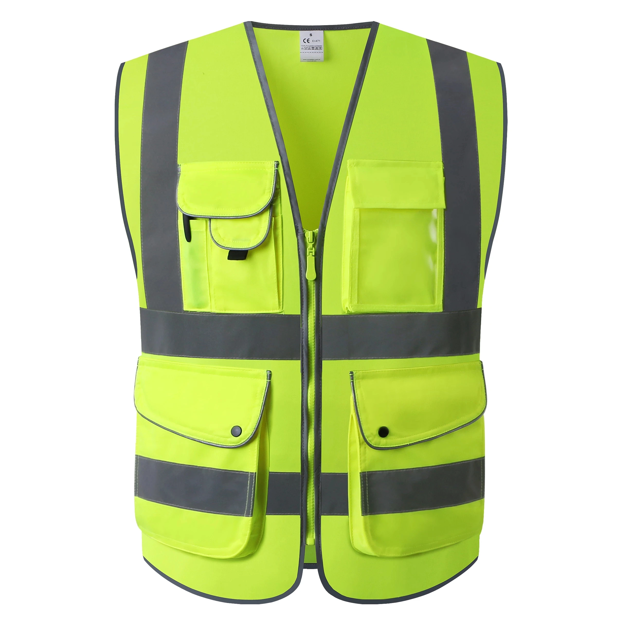 Reflective Vest Safety Vest High Visibility Vest High Visibility Reflective Moto Night Riding Jacket Clothing Hi Vis Workwear Construction Work Men Summer