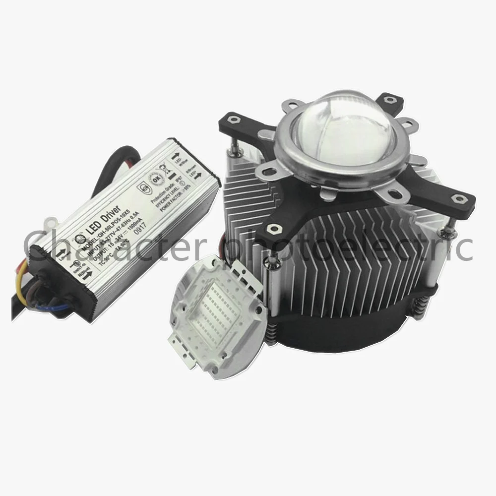 LED 50Watt 395nm -400nm UV Ultra Violet High power LED +50W IP67 Waterproof Driver AC 85-265V +heatsink,lens LED  Kit waterproof hard wire 8mm lens borescope camera 4 3in ips ultra clear pipeline w screen automotive industrial borescop