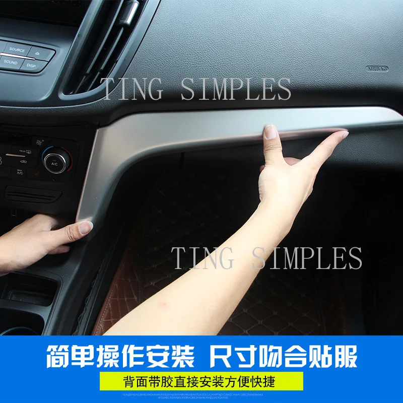 

Car Middle Console Central Control Navigation Air-Condition Volume Switch Trim Frame For Ford Kuga Escape 2017 abs accessories