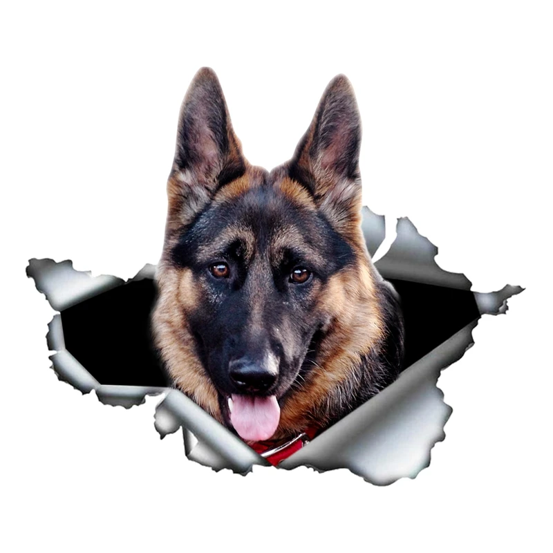 B0138# Self-adhesive 3D Decal German Shepherd Pet Dog Car Sticker