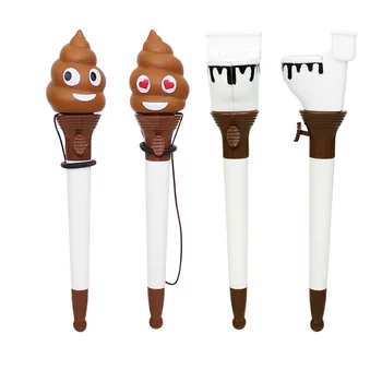 

2019 new stationery Students use personalized novelty toilet pop-up pen to spoof fun poop decompression ballpoint pen