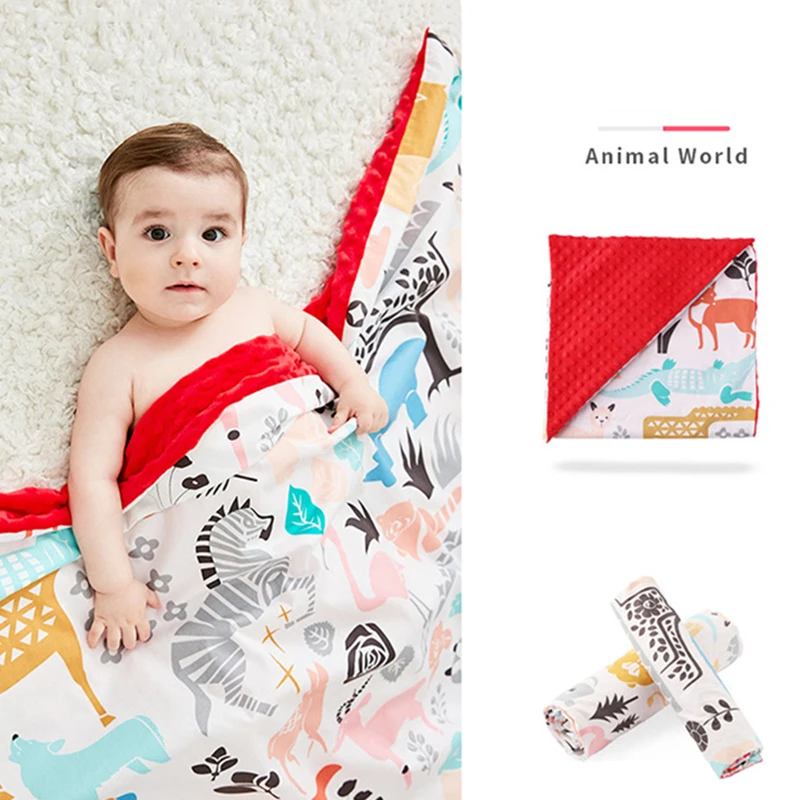 

soft baby wrap blanket newborn monthly winter fleece infant baby blanket swaddling cartoon printed baby bedding blanket quilt