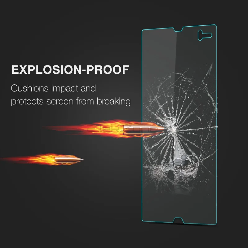 Закаленное стекло 9H с нанопокрытием для экрана телефона пленка Sony Xperia Z 2.5D HD