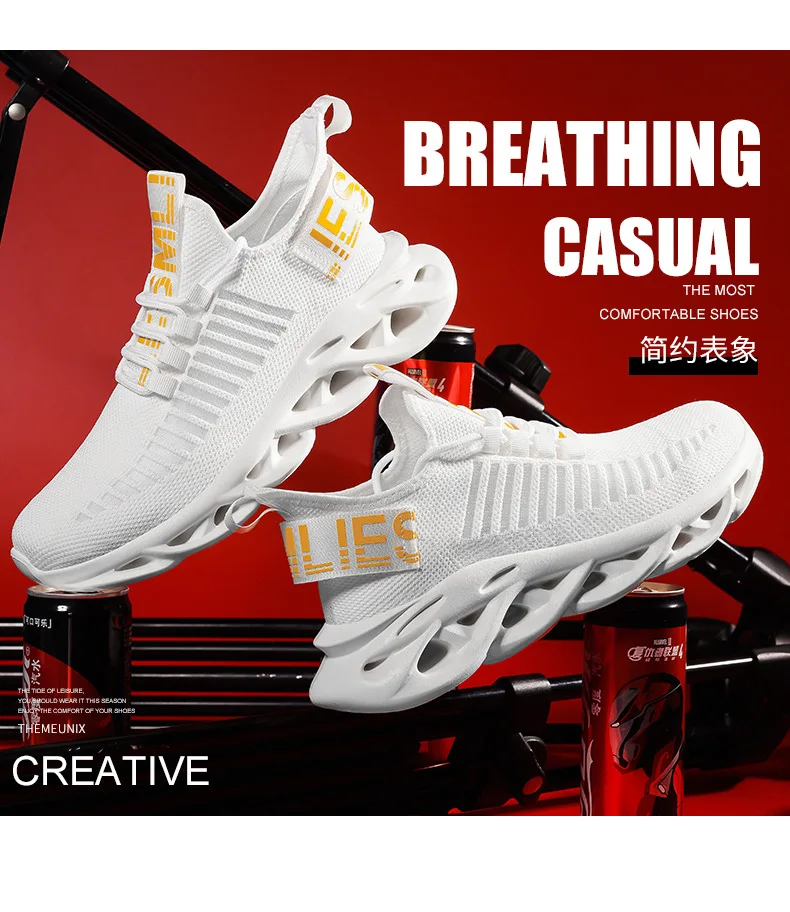 Autumn New Style MEN'S Shoes Fly Netting Surface Athletic Shoes Linen Flower Color Bottom Large Size Online Celebrity Casua