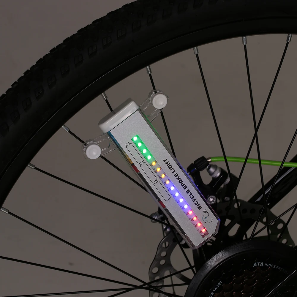 32 RGB светодиоды велосипедный спиц светильник s изменение цвета велосипедный светильник спиц подсветка колес велосипеда светильник лампа