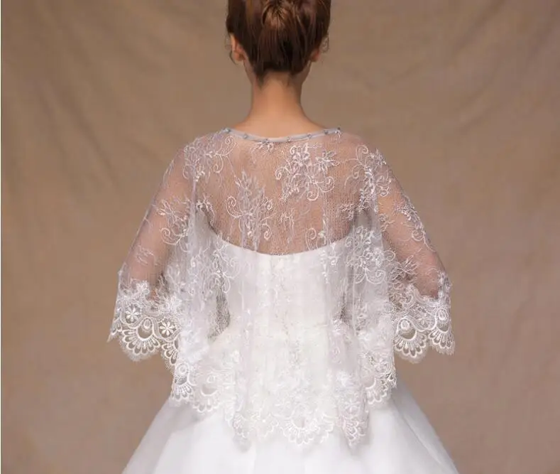 High Quallity Lace Crystal Wedding Jacket Elegant Short Bridal Wraps Shawl Summer Women Evening Bolero New Bride Capes Mariage
