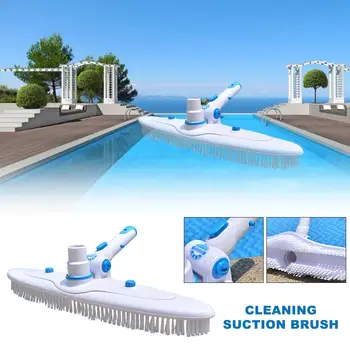 

Snap-on Cleaning Suction Brush Pool Supply Flexible Cleaner Pool Outdoor Adjustable Vacuum Head Clip Handle Cleaning Brush