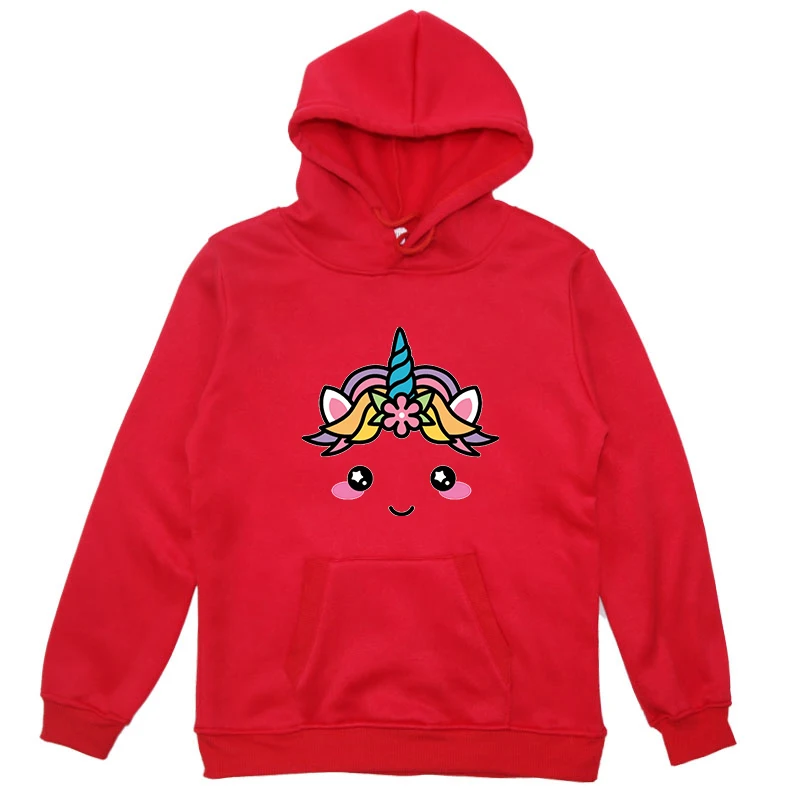 Hoodies 8 Лидер продаж, толстовка с единорогом, толстовки Одежда для детей осенне-зимние Плотные хлопковые топы для маленьких мальчиков и девочек, детское милое пальто с капюшоном и рисунком - Цвет: Hoodies 8