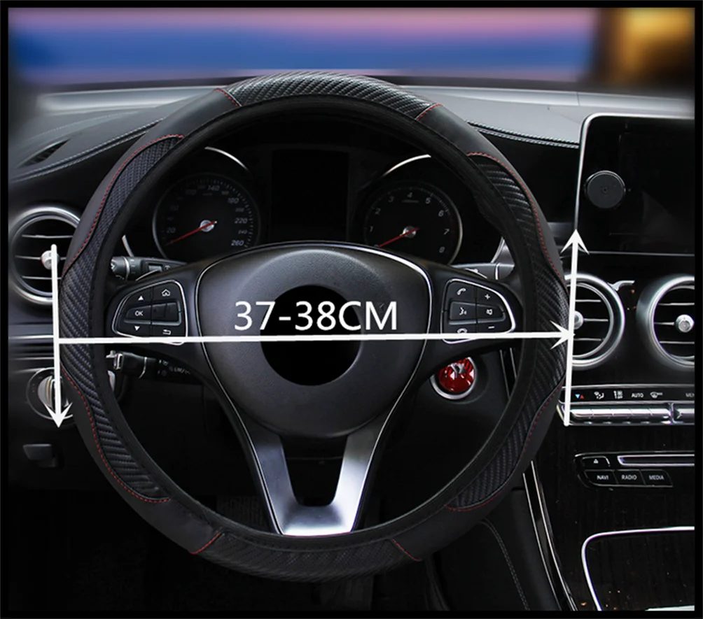 

Diameter 37-38CM without inner ring elastic car steering wheel cover for NISSAN ALTIMA 2005 2006 MARCH 2003 1992 navara 2001