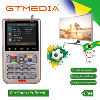 

[Brasil]GTmedia v8 Satellite Finder meter DVB-S2/S2X FTA Sat link Digital PK WS 6933 Satelite Finder Meter brasil free shipping