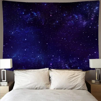 

ysterious space starry sky cheap wall covering printed tapestry psychedelic wall hanging beach towel polyester thin blanket yoga