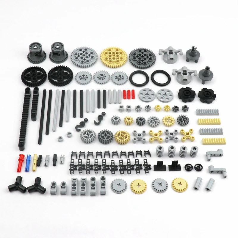 119PCS Bulk MOC Technic Parts Wheels Gear Cross Axle Pin Beams Connectors Car Replacements Compatible with Lego in Technic Block|Blocks| - AliExpress