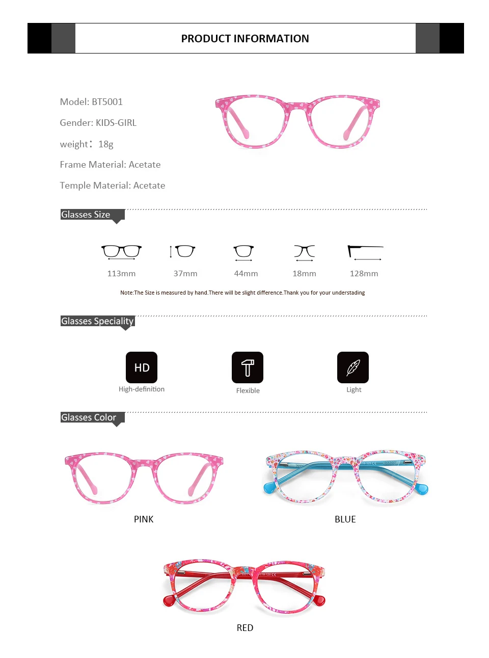 BLUEMOKY, оптические очки для близорукости, оправа для девочек, ацетат, модные очки, оправа для детей, прозрачные оправы для очков, детские очки