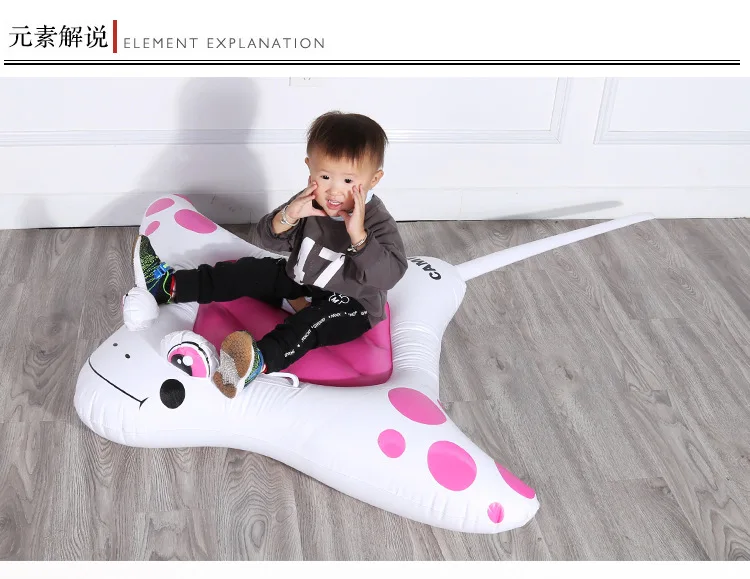 160*140*30cm Cartoon Fish Shape Swim Seat Floating Ring Inflatable Raft Float Swimming Pool Float Mattress Floating bed