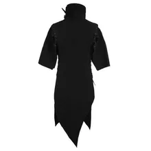 Мужская винтажная Готическая длинная куртка, осенняя Ретро крутая униформа, костюм, Тренч, пальто стимпанк, фрак, пальто на пуговицах, мужские топы, комбинезон