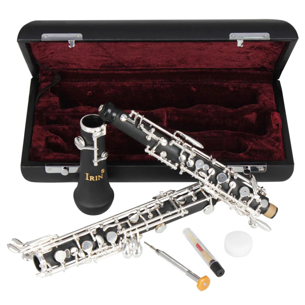 

Orchestral Wind Instrument C Key Oboe with Oboe Reeds Cork Grease Screwdriver Leather Case