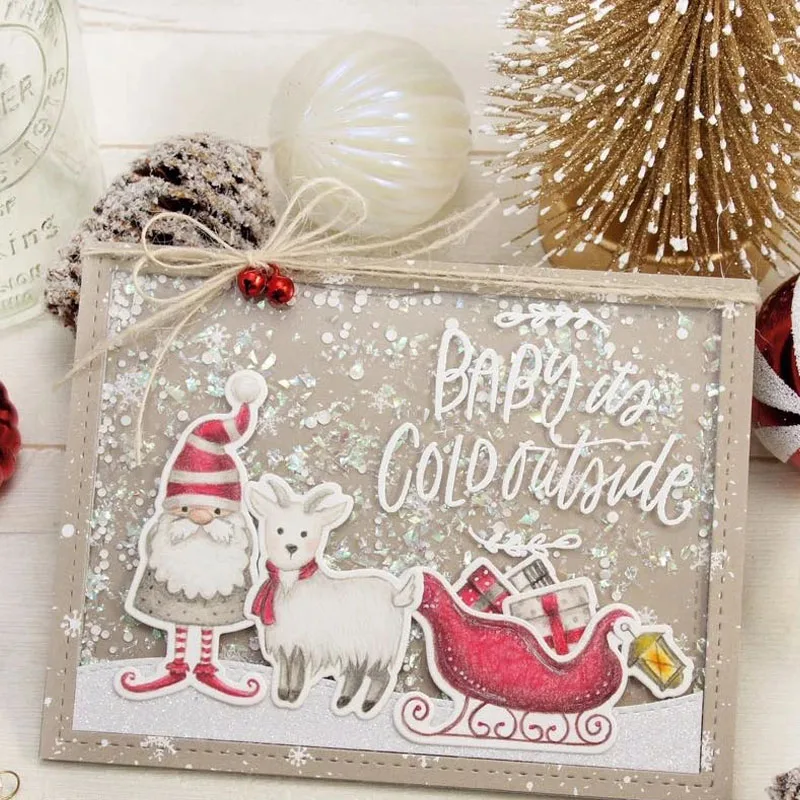 Gnome Merry Xmas To You Металлические Вырубные штампы+ прозрачные штампы Xmas Gnome+ штампы и штампы для изготовления открыток украшения Новинка