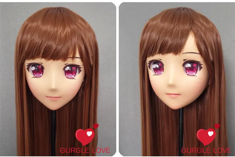 DM137) Женская милая девочка Смола половина головы кигуруми маска с BJD глаза в стиле японского аниме маска Лолиты кроссдресс кукла