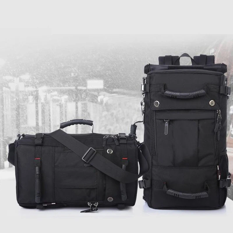 

4 models backpack outdoor large capacity waterproof and wearable men double travel bag student computer double portable luggage