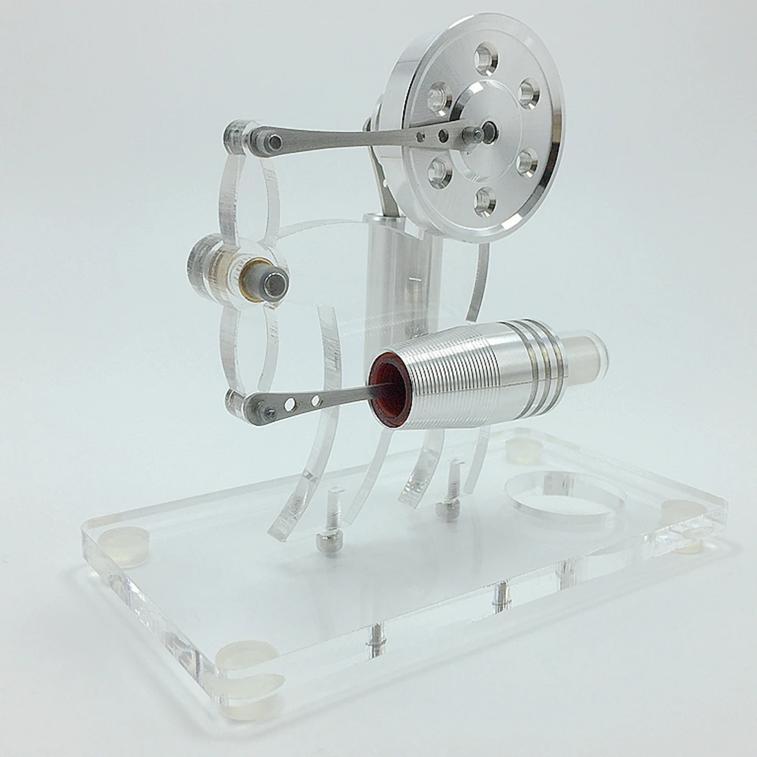 

Hot DIY Single Cylinder Stirling Engine Model Generator Micro External Combustion Engine Stem Model - Single Double Level Type