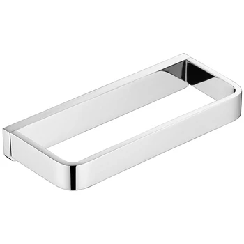 

Towel Ring Frame Solid Brass Polished Chrome Surface Bathroom Square Accessories Wall-Mounted Towel Rack Bathroom Wall Hanging