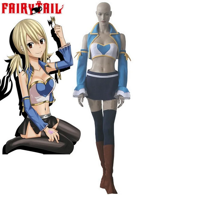 

Anime Cos Fairy Tail Lucy Heartfilia After Seven Years Cosplay Costume Sets