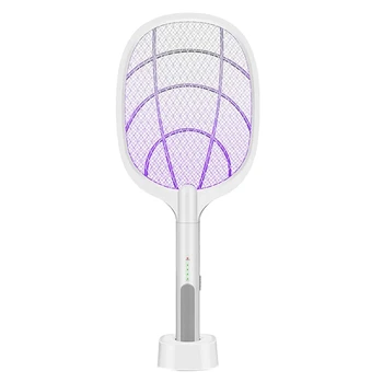

2 in 1 USB Rechargeable Lithium Battery Electric Mosquito Swatter, Household High-Power Powerful Mosquito Killer