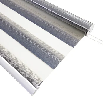 

Gradient Color Zebra Blinds Customized Size Semi Blackout Rolller Blinds for Windows High Quality