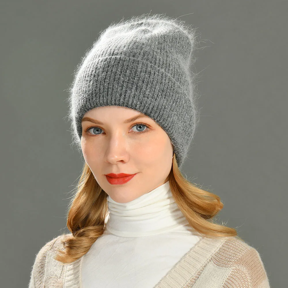 

Jaxmonoy Women's Cashmere Knit Beanie Hat Ladies New Simple Style Unisex Solid Color Winter Warm Casual Bonnets Comfortable Soft