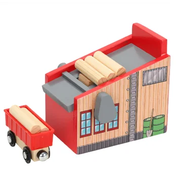 

Friends Wooden Track Scene Accessories Lumber Yard Compatible with Rail Car Platform Wood Track Track Train Railway