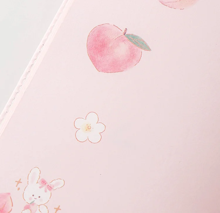 Kawaii Peach Notebook with Cover - Limited Edition