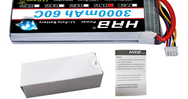 HRB 3S 11.1V 3000mah Lipo Battery, FPV Airplane Drone Boat