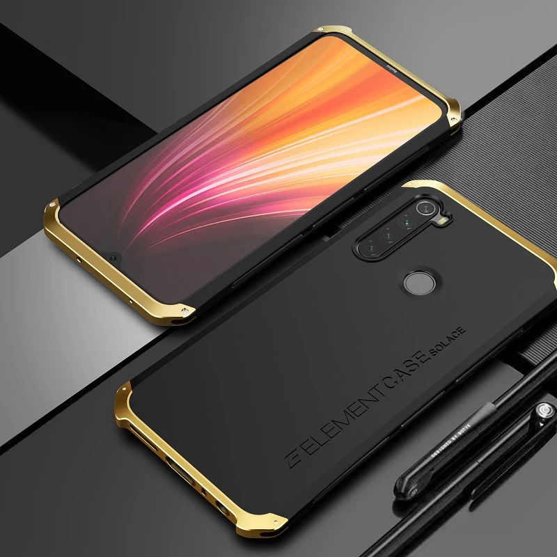 Black Gold Чехол для Xiaomi Redmi Note 8, сверхпрочный Защитный металлический алюминиевый чехол, задняя крышка, чехол для телефона Xiaomi Redmi Note 8 Pro - Цвет: Black Gold