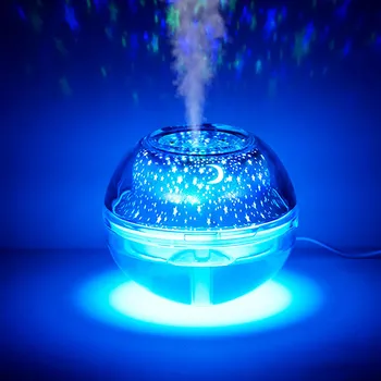 

USB Colorful LED Projector Light Humidifier Crystal Projection Lamp Night Lamp for Home Essential Oil Aromatherapy Diffuser