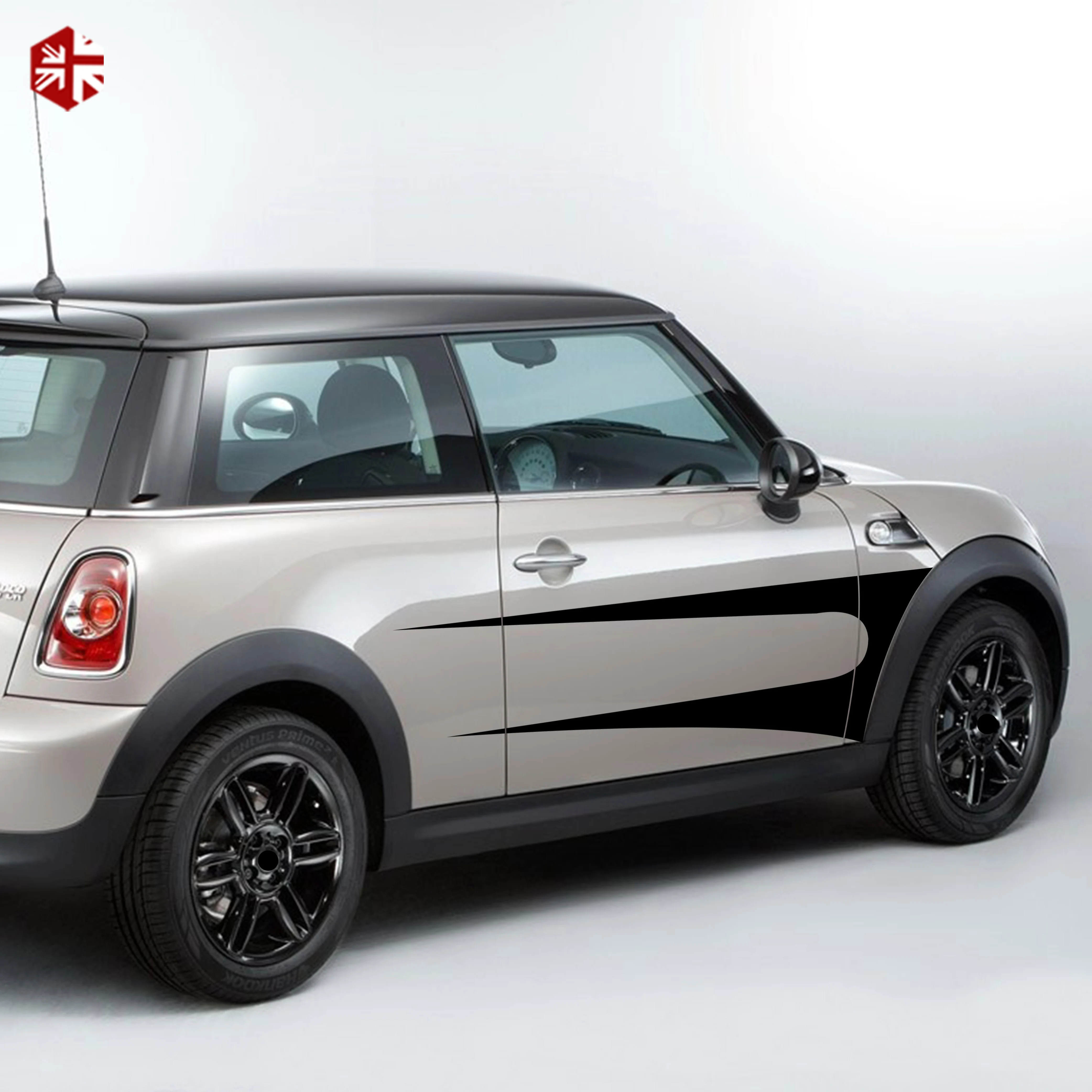 2X Car Styling Door Side Stripes Sticker Body Graphics Vinyl Decal For MINI Cooper S R56 2006-2013 One JCW Accessories