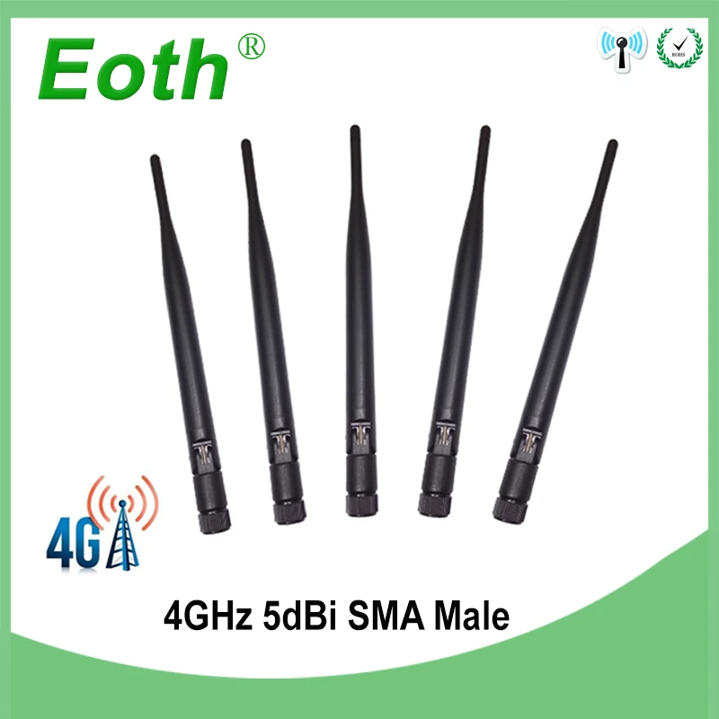 5 шт. 4G lte Антенна 5dbi SMA разъем antena для huawei 4G маршрутизатор внешняя антенна для беспроводного модема lte ретранслятор антенна