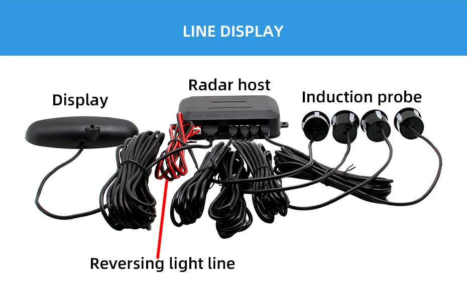 Автомобильный светодиодный Парктроник, парковочный датчик заднего хода, парковочный радар, монитор, детектор, дисплей системы