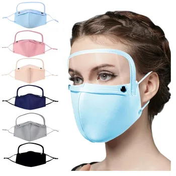 

6pcs Unisex Mouth Masks For Women Men Face Cover Reusable Protect Face Mask With Buckle Detachable Eyes Shield Mascarilla Masque