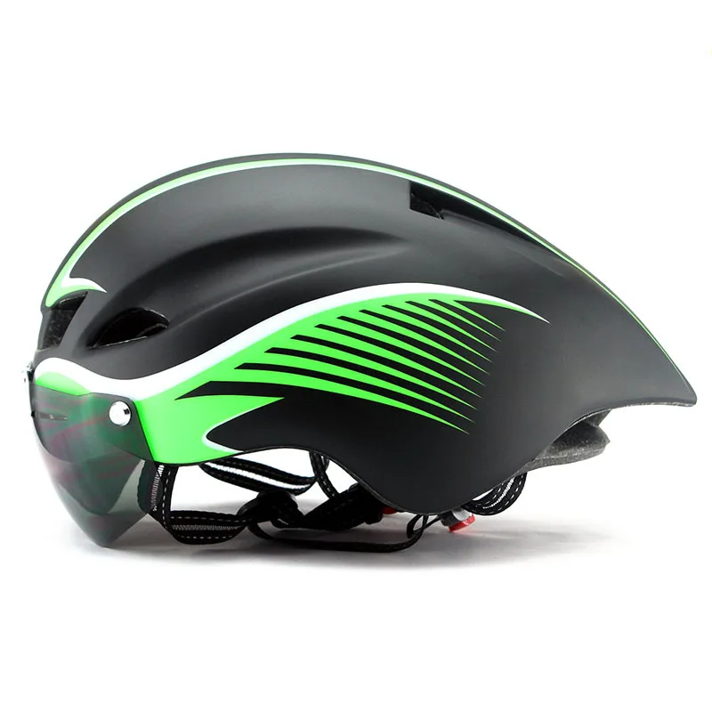 Мужские Женские MTB дорожные велосипедные шлемы ультра легкий шлем для горного велосипеда Защитный колпачок для велосипедного оборудования - Цвет: Black Green