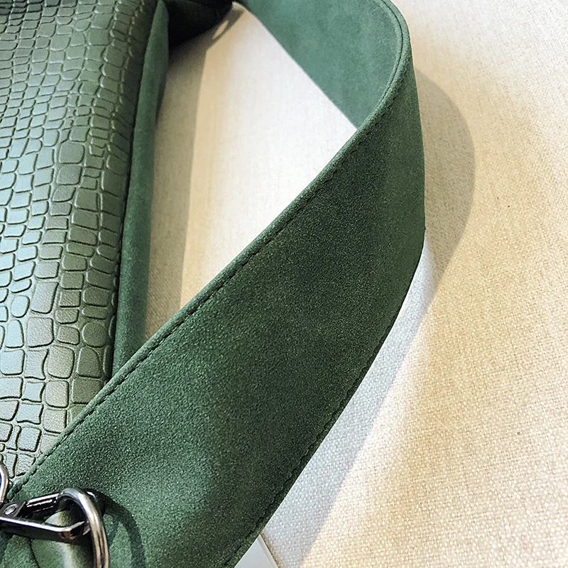 Роскошная сумка-ведро из нубука, женская сумка из крокодиловой кожи, сумка через плечо для женщин, сумки на плечо, брендовая дизайнерская женская зеленая сумка